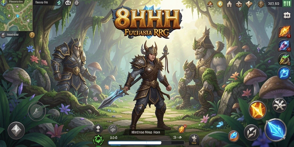 Tangkapan layar 8HHH menampilkan aksi pertempuran yang mendebarkan di dunia RPG.