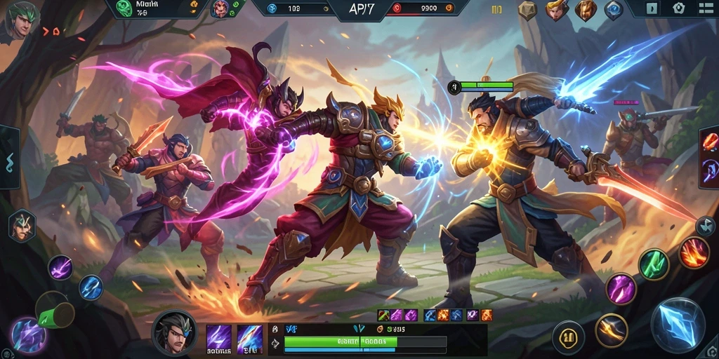Gameplay seru API77 dengan pertarungan MOBA yang mendebarkan.