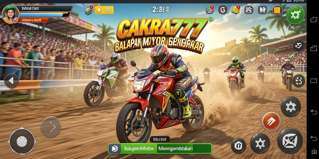 Tampilan menarik dari gameplay balapan motor yang seru di CAKRA777.
