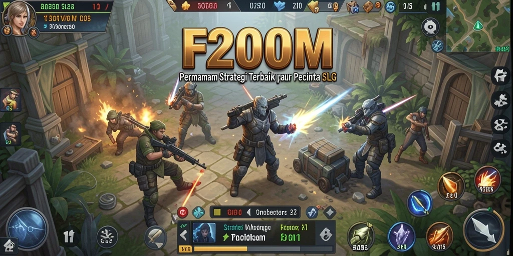 Tampilan menarik dari gameplay F200M dalam SLG.