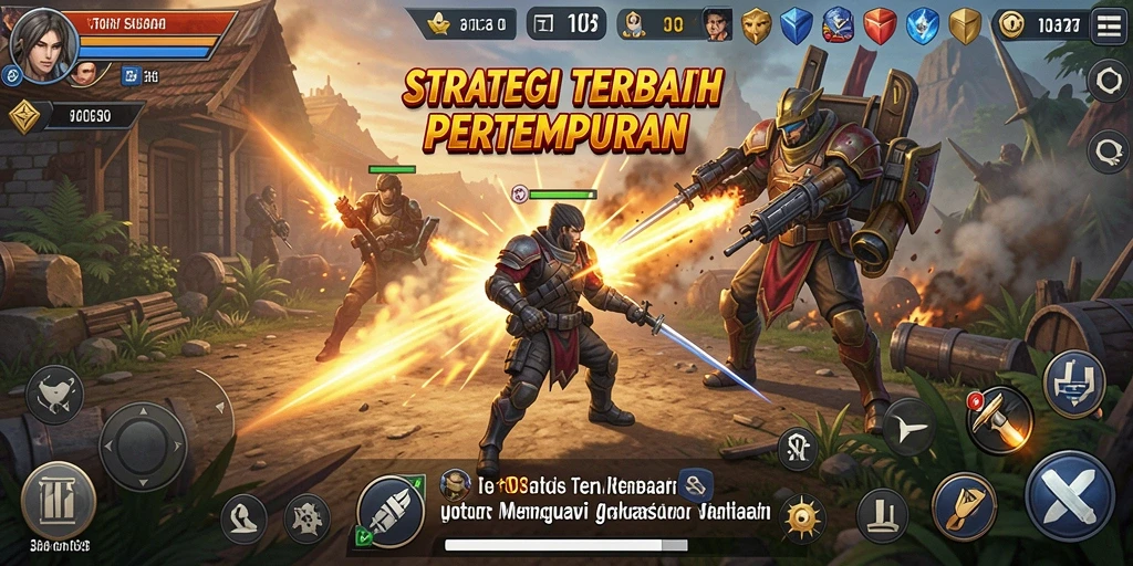 Tangkapan layar H03 yang menampilkan aksi pertarungan strategi intens.