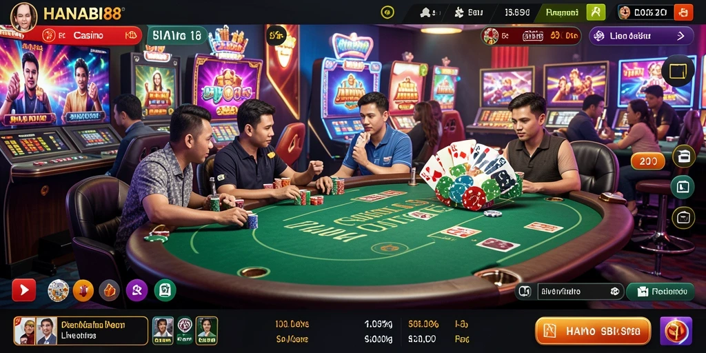 Gameplay seru dan interaktif di HANABI88 Live Casino.