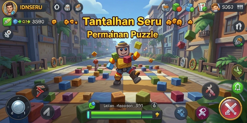 Tampilkan gameplay seru dari IDNSERU dengan tantangan Puzzle.