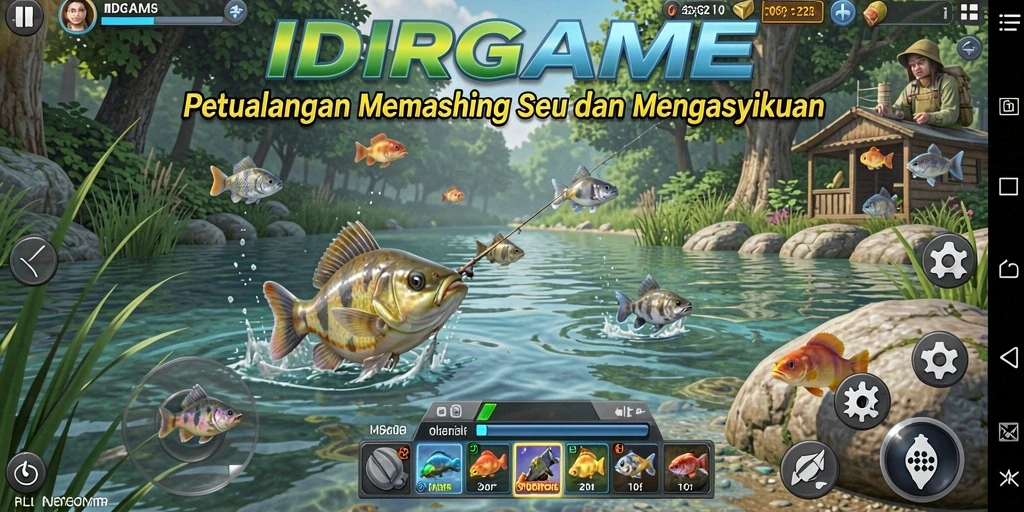 Gameplay seru dalam IDRGAME dengan suasana memancing yang realistis.
