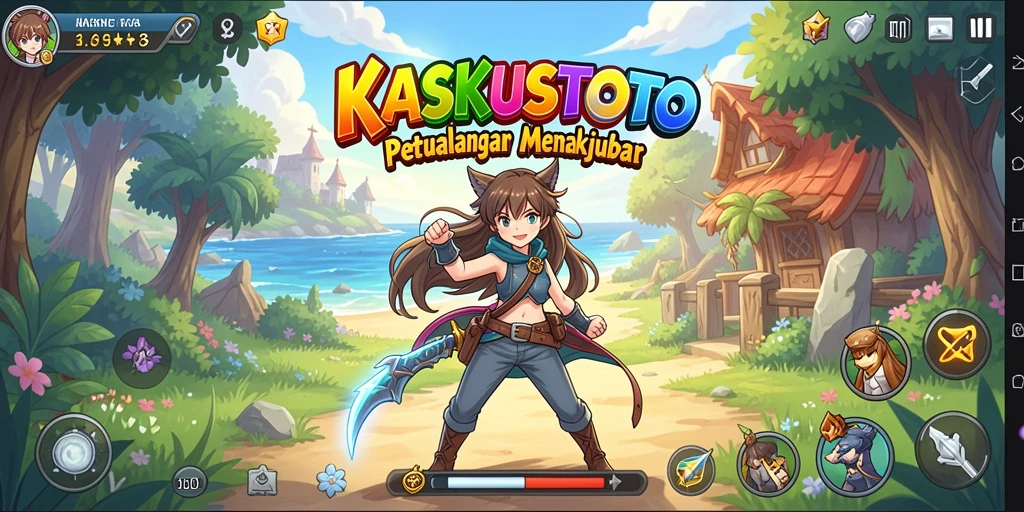 Screenshot KASKUSTOTO menampilkan karakter anime dalam petualangan mendebarkan.