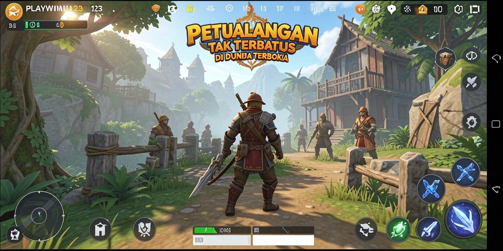 Tampilan gameplay OPEN WORLD yang menakjubkan dari PLAYWIN123.