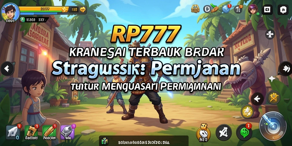 Screenshot gameplay RP777 yang menunjukkan strategi pertempuran.