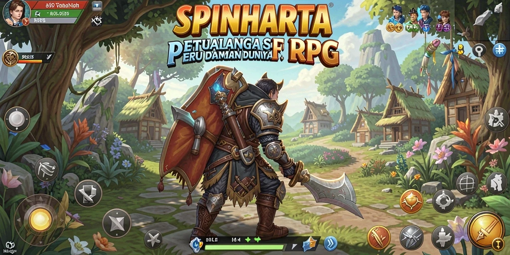 Tampilan gameplay SPINHARTA yang seru dan menantang.