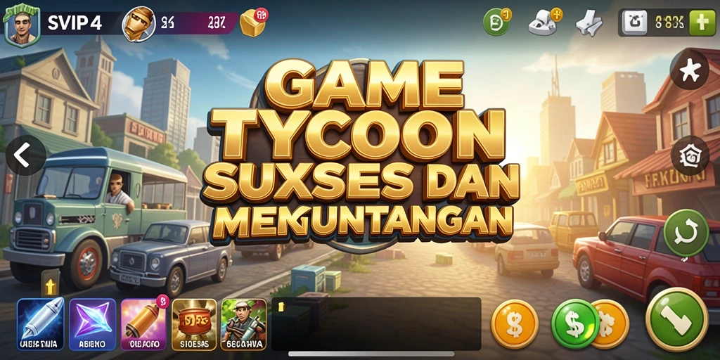 Pengalaman gameplay Tycoon yang realistis dan menantang.